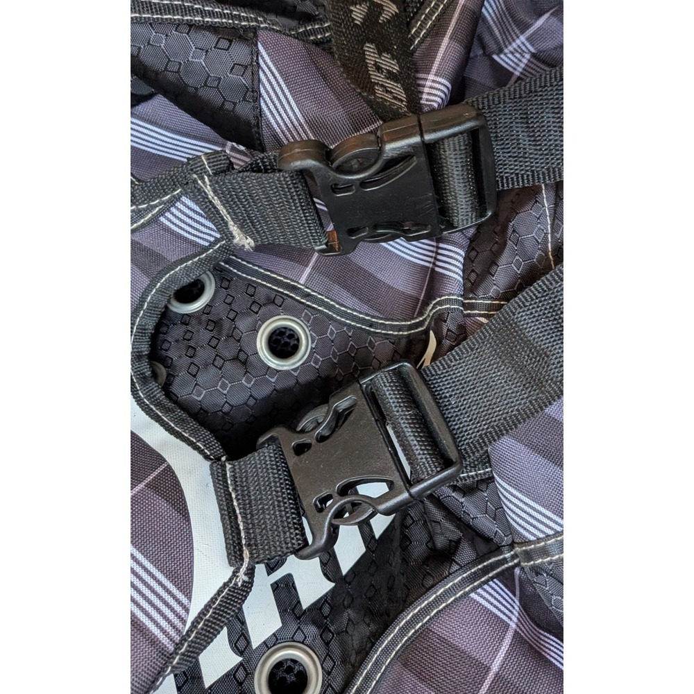 Warrior Lacrosse Jet Pack Backpack Black Grey Plaid Gear Bag XL Multi Pocket - Picture 9 of 16